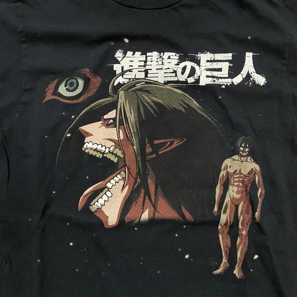 Attack On Titan Anime Character Design Black T-Shirt Men's Size Small - Picture 2 of 8